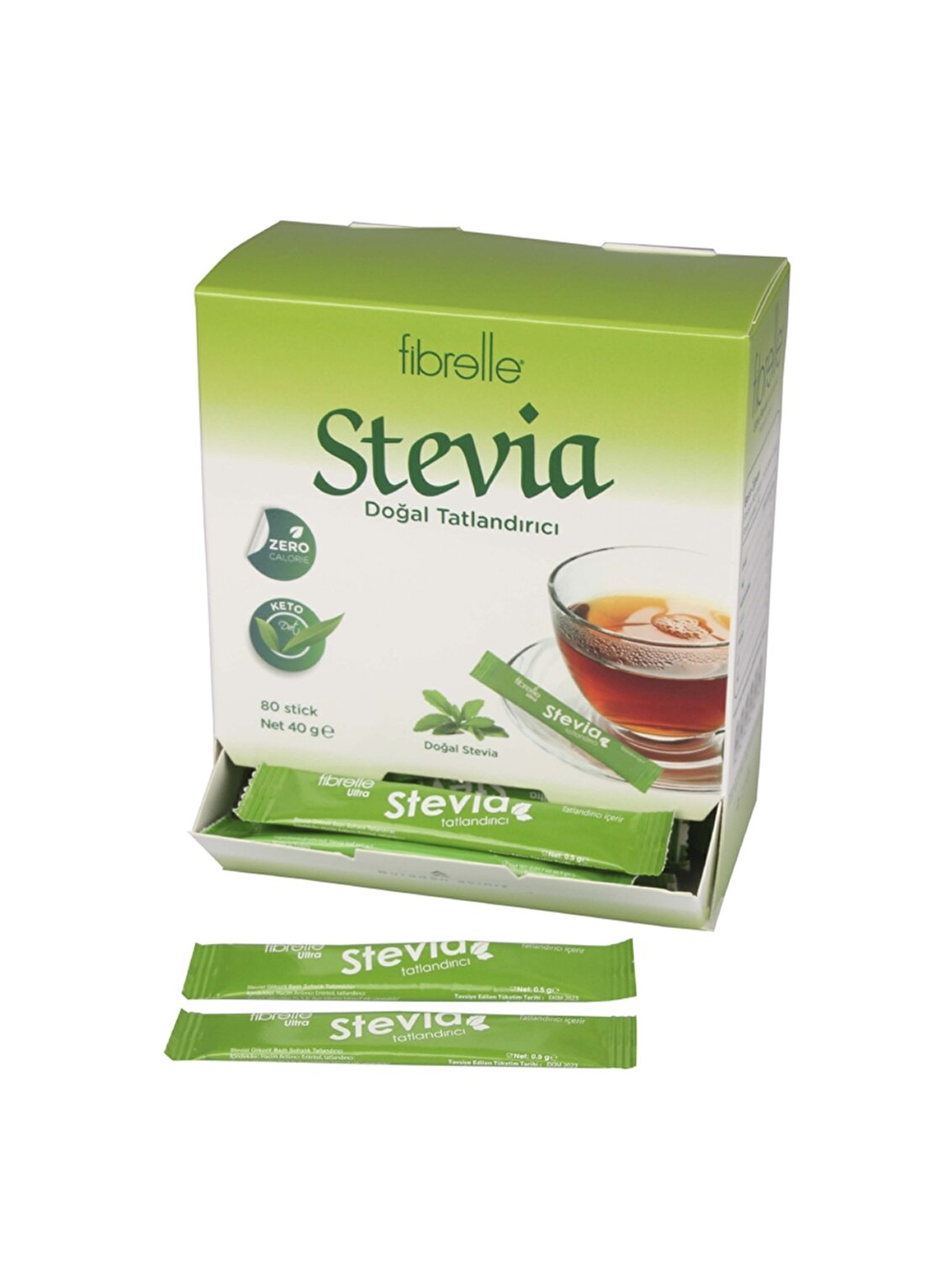 Fibrelle Ultra Stevialı Stick Tatlandırıcı (0,5 Gr)