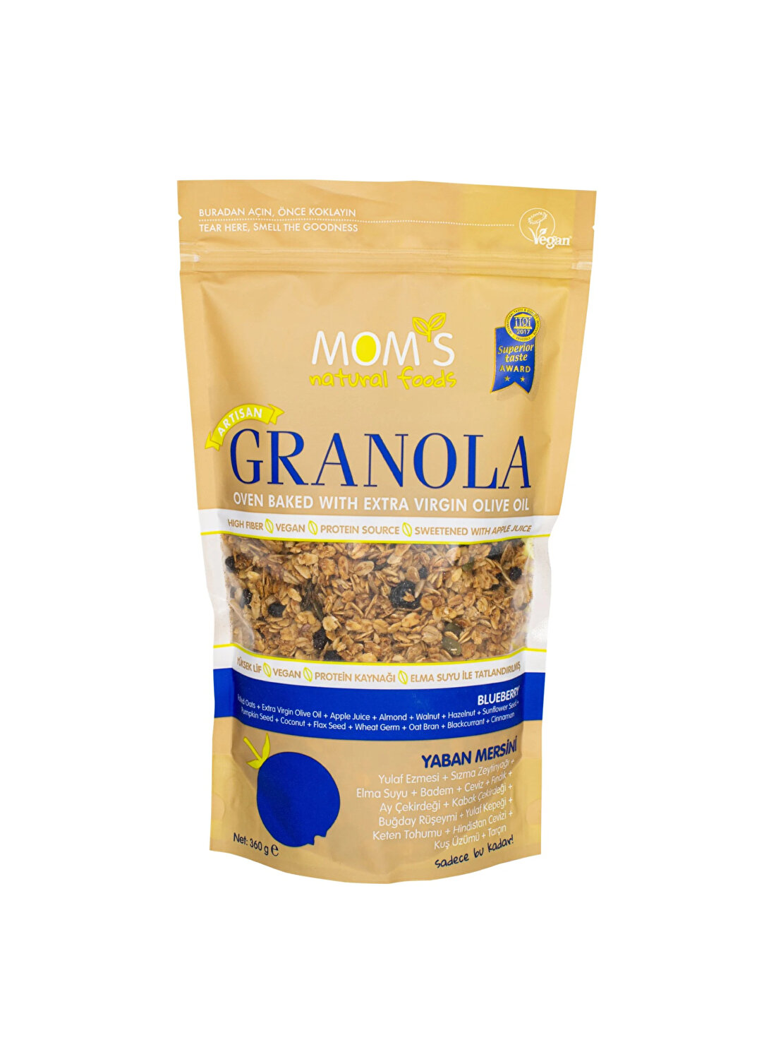 Mom's Natural Foods Yaban Mersinli GRANOLA 360g