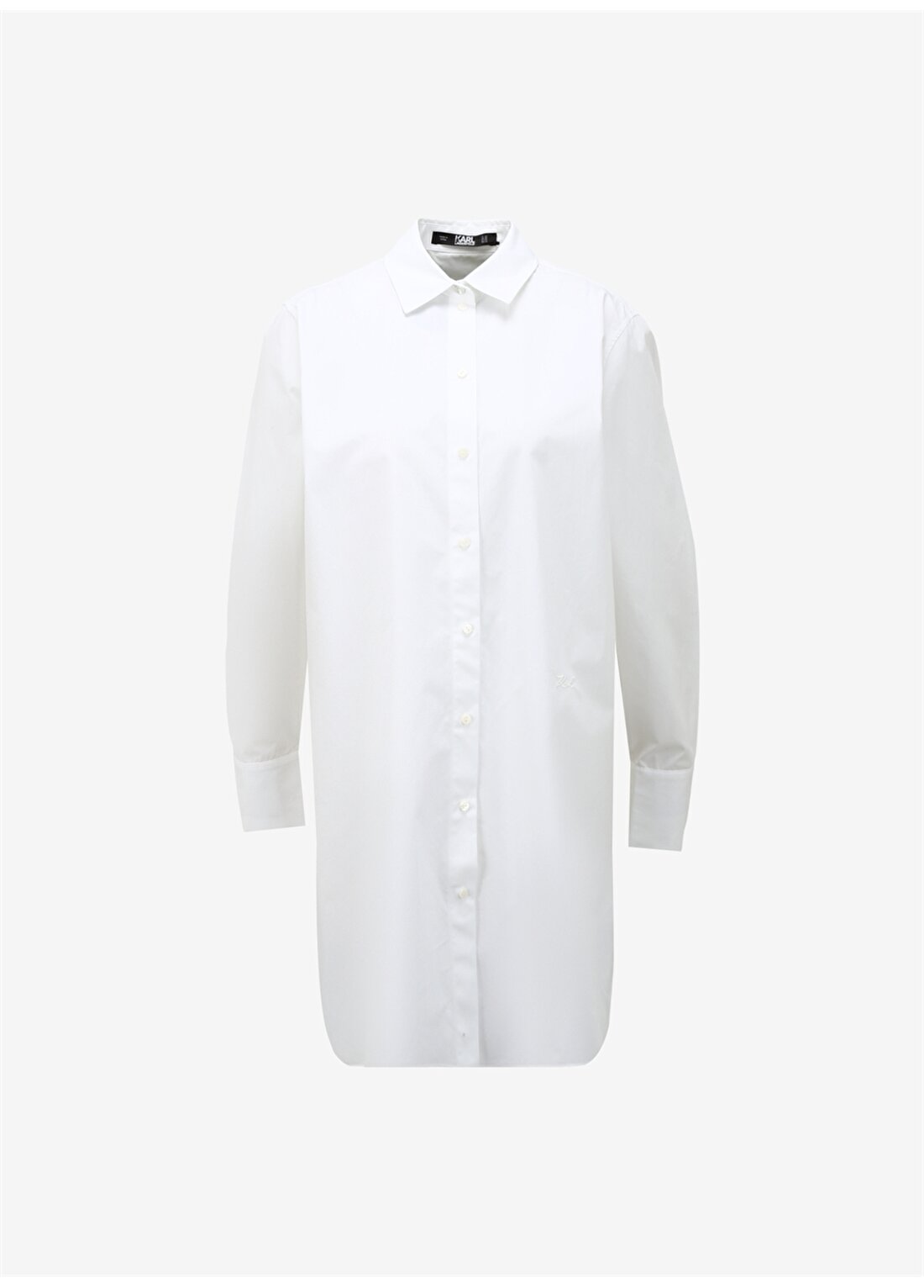 KARL LAGERFELD Gömlek Yaka Düz Beyaz Kadın Bluz 235W1602