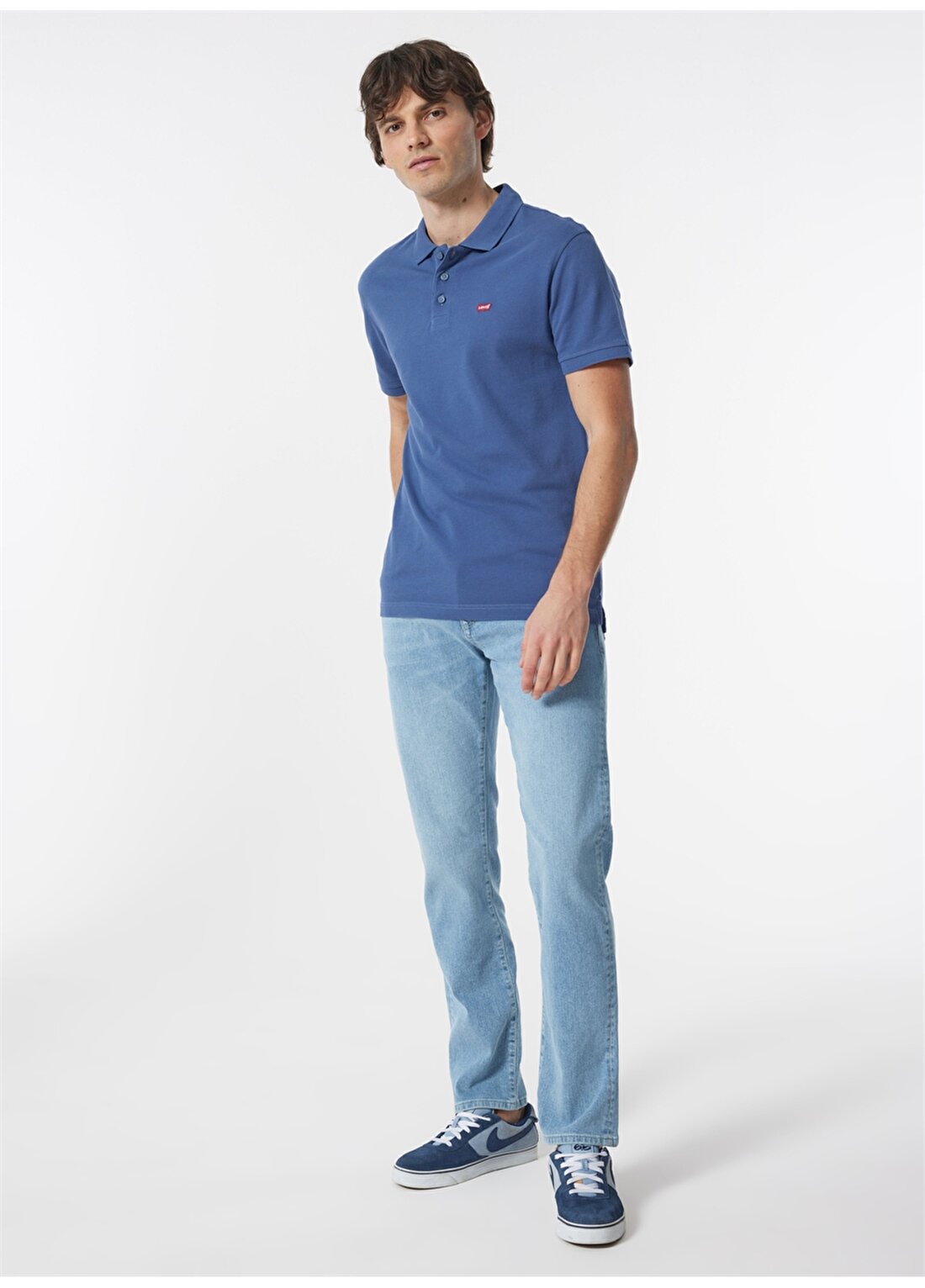 Levis Düz Açık Mavi Erkek Polo T-Shirt A2085-0001_LEVIS HM POLO CLASSIC VI