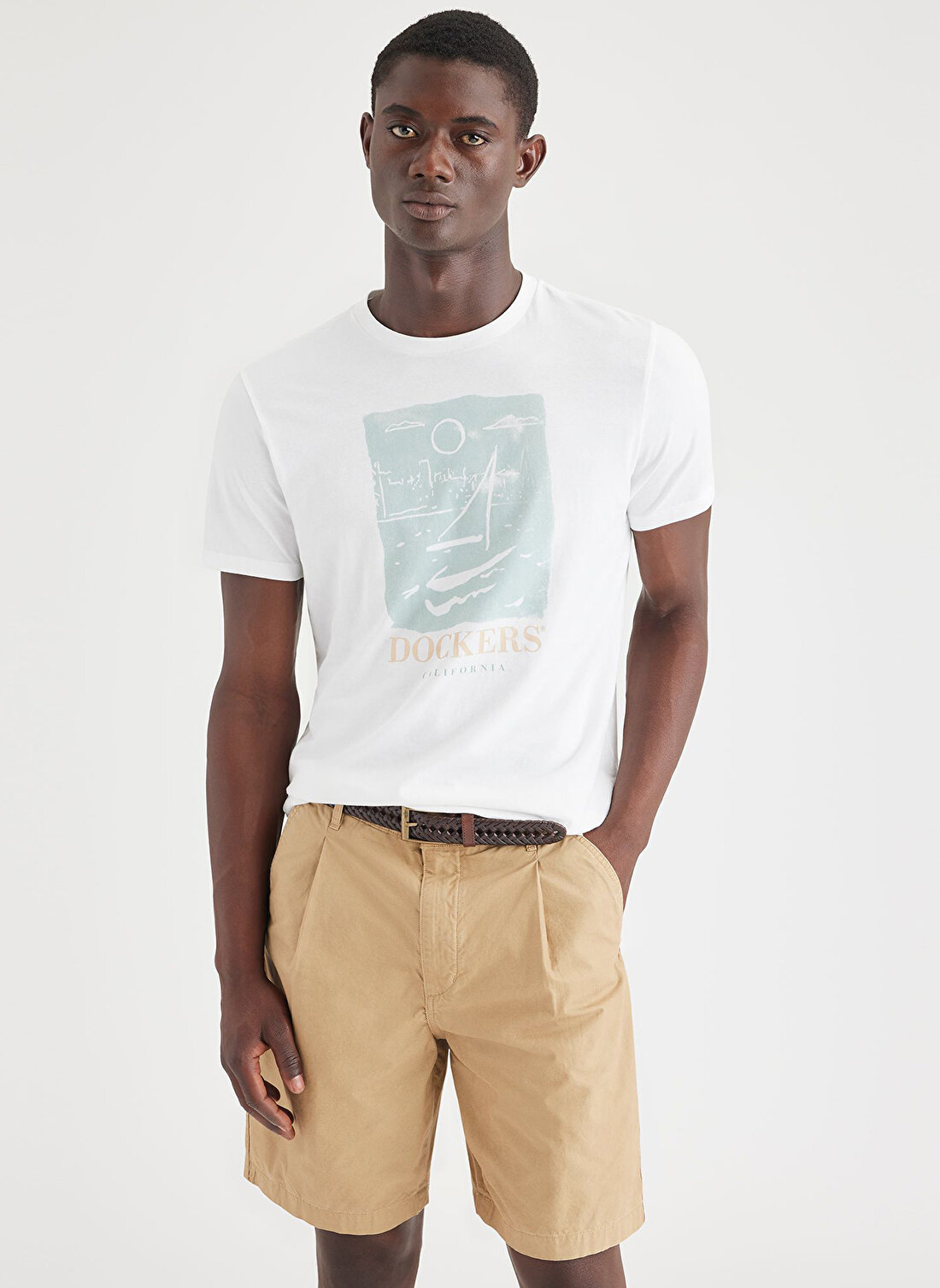 Dockers Yuvarlak Yaka Beyaz Erkek T-Shirt A1103-0243