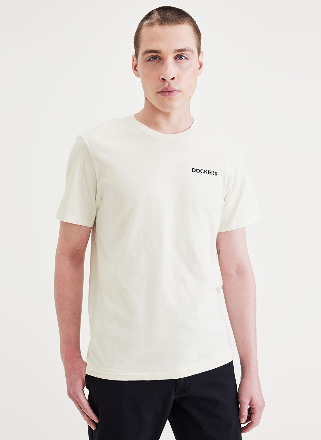 Dockers Yuvarlak Yaka Beyaz Erkek T-Shirt A1103-0206