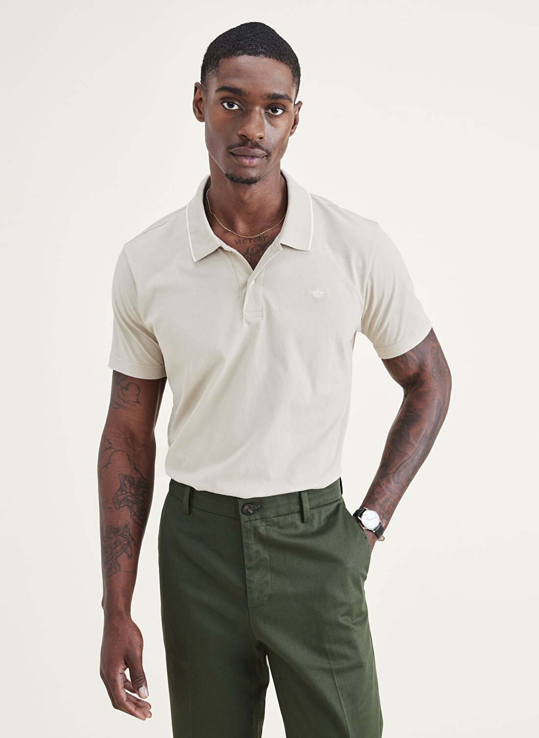 Dockers Bej Erkek Polo T-Shirt A3027-0012