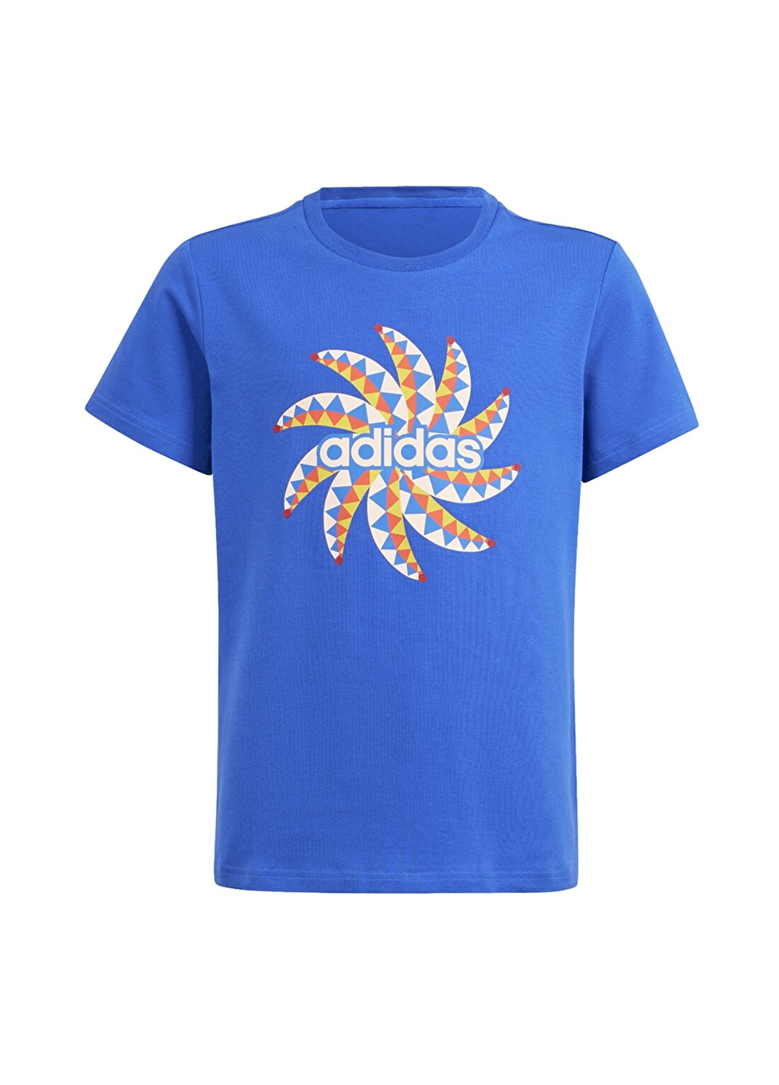 Adidas Baskılı Mavi Kız Çocuk T-Shirt IP1839-G FARM TEE