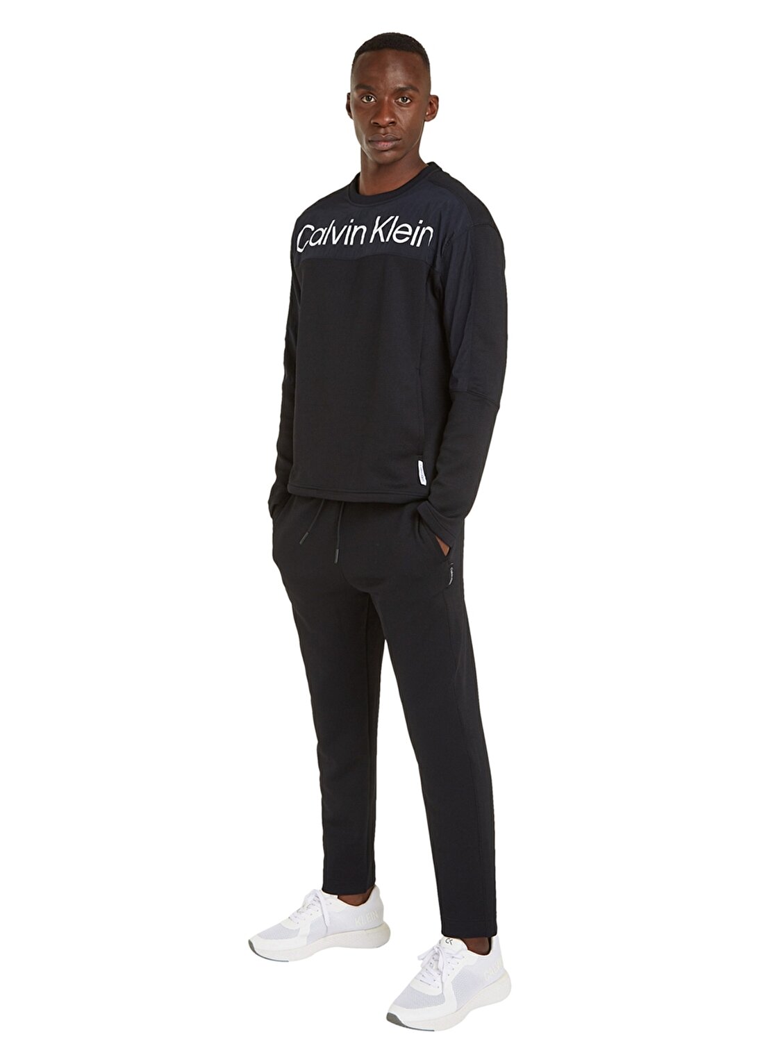Calvin Klein Siyah Erkek Lastikli Bel Standart Fit Eşofman Altı 00GMS4P636BAE-PW - KNIT PANT