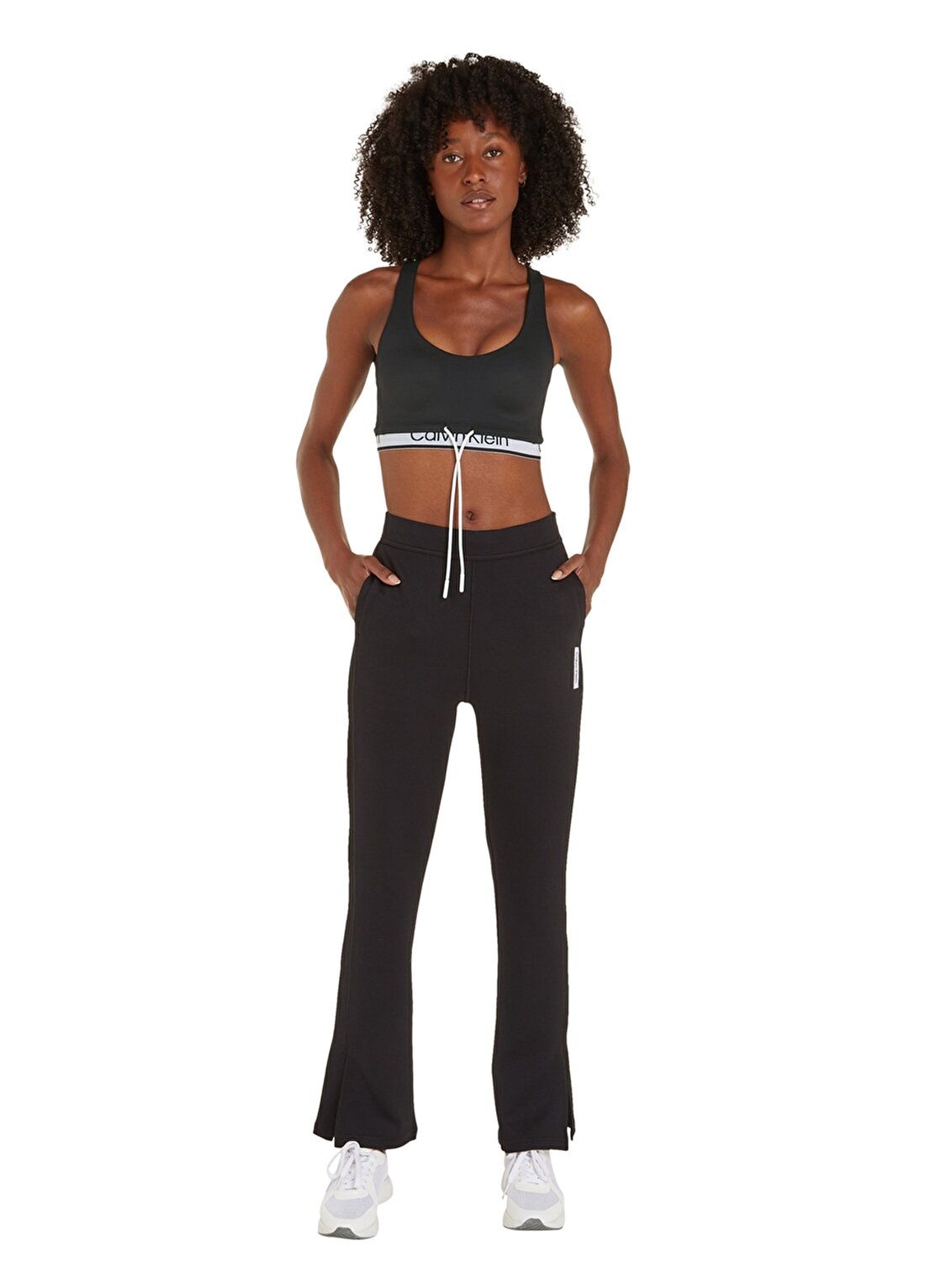 Calvin Klein Siyah Kadın Lastikli Bel Standart Fit Eşofman Altı 00GWS4P643BAE-PW - Knit Pant