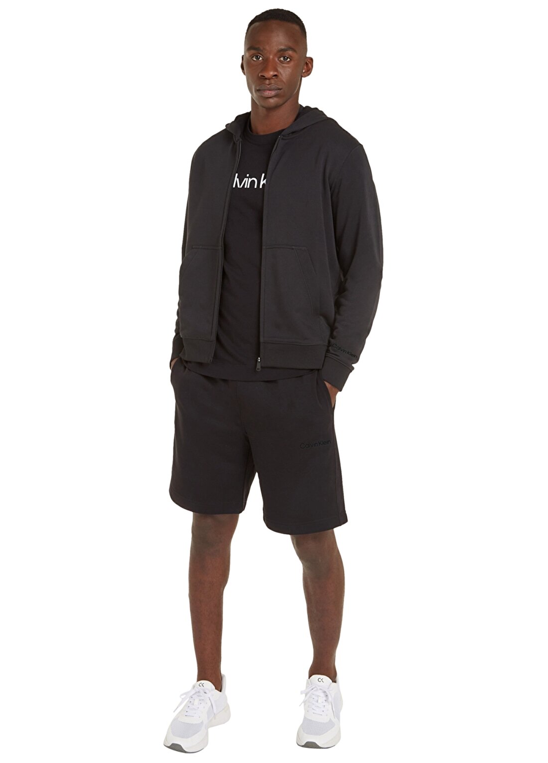 Calvin Klein Siyah Erkek T-Shirt 00GMS4K190BAE-PW - SS TEE