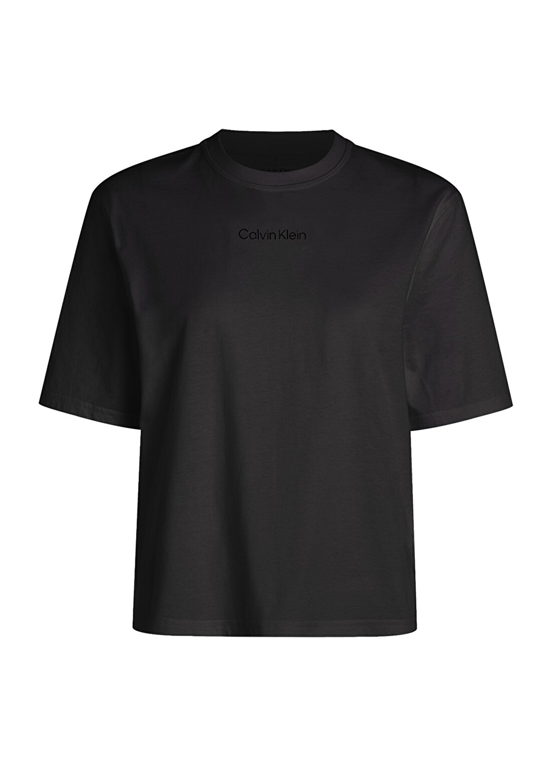 Calvin Klein Siyah Kadın Bisiklet Yaka Normal Kalıp T-Shirt 00GWS4K210BAE-PW - SS T-Shirt