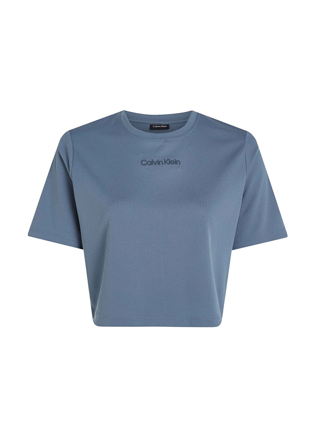 Calvin Klein Mavi Kadın Bisiklet Yaka T-Shirt 00GWS4K2045BX-WO - SS