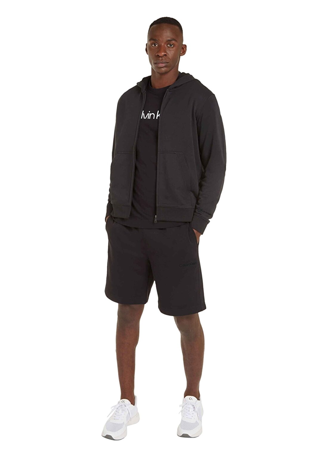 Calvin Klein Siyah Erkek Lastikli Bel Şort 00GMS4S841BAE-PW - KNIT SHORT 9