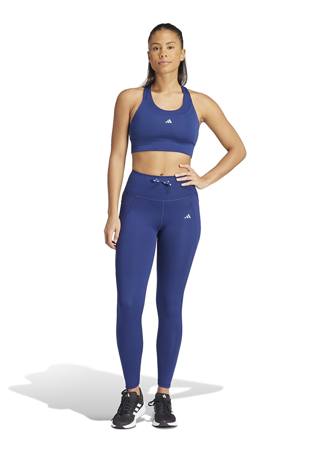 Adidas Mavi Kadın Slim Fit Tayt IU1659 Run