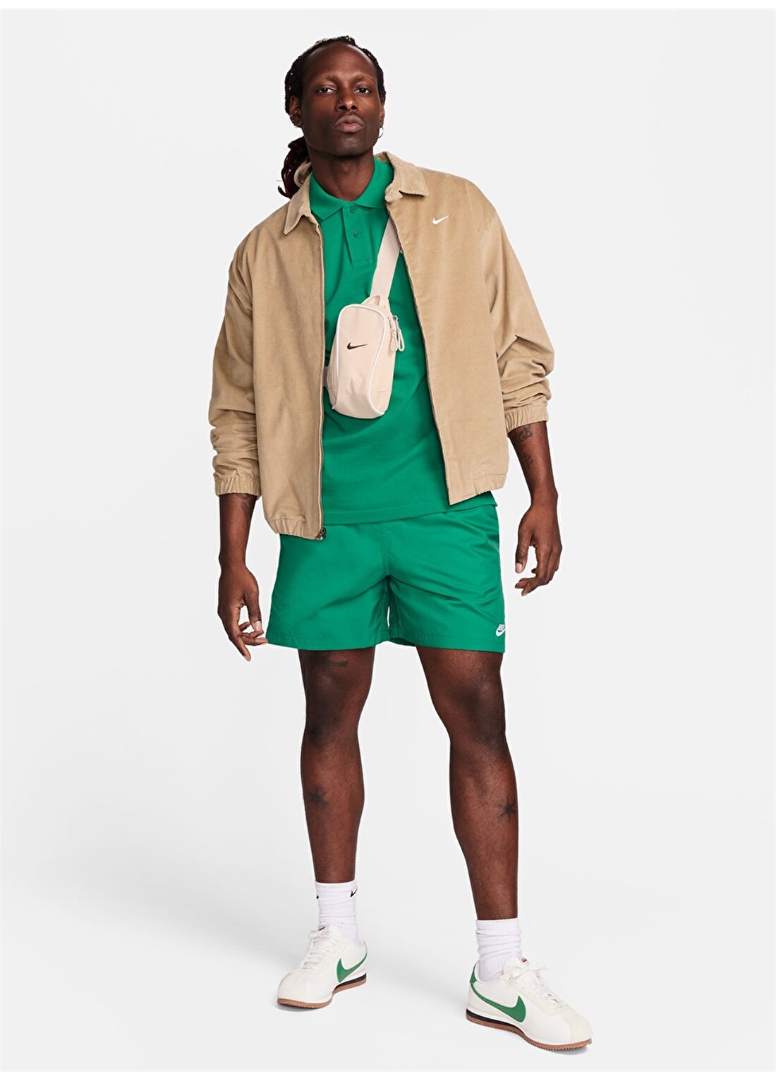 Nike Yeşil Erkek Standart Fit Polo T-Shirt FN3894-365-M NK CLUB SS POLO PIQUE