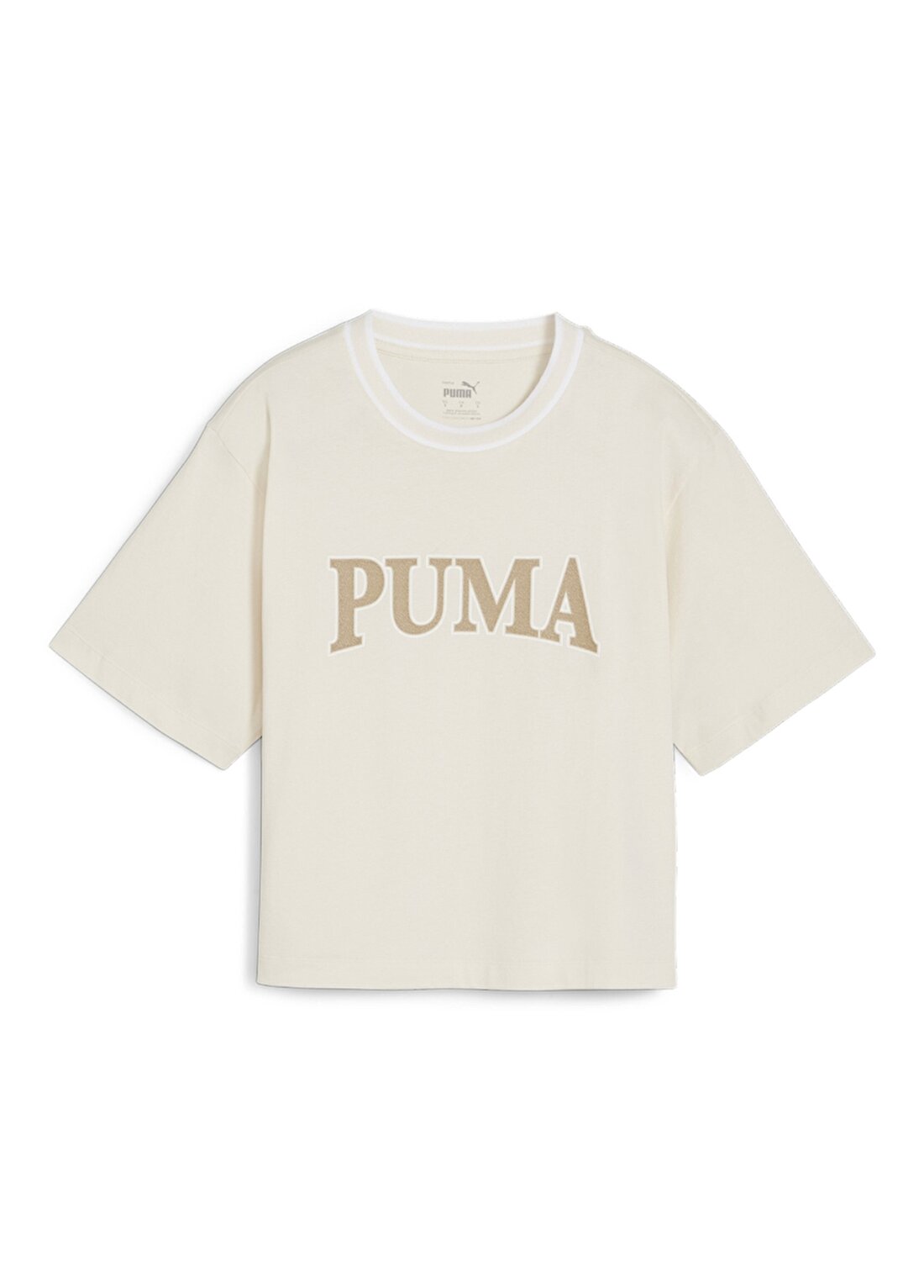 Puma 67790387 SQUAD Graphic Tee Beyaz Kadın Bisiklet Yaka Regular Fit T-Shirt