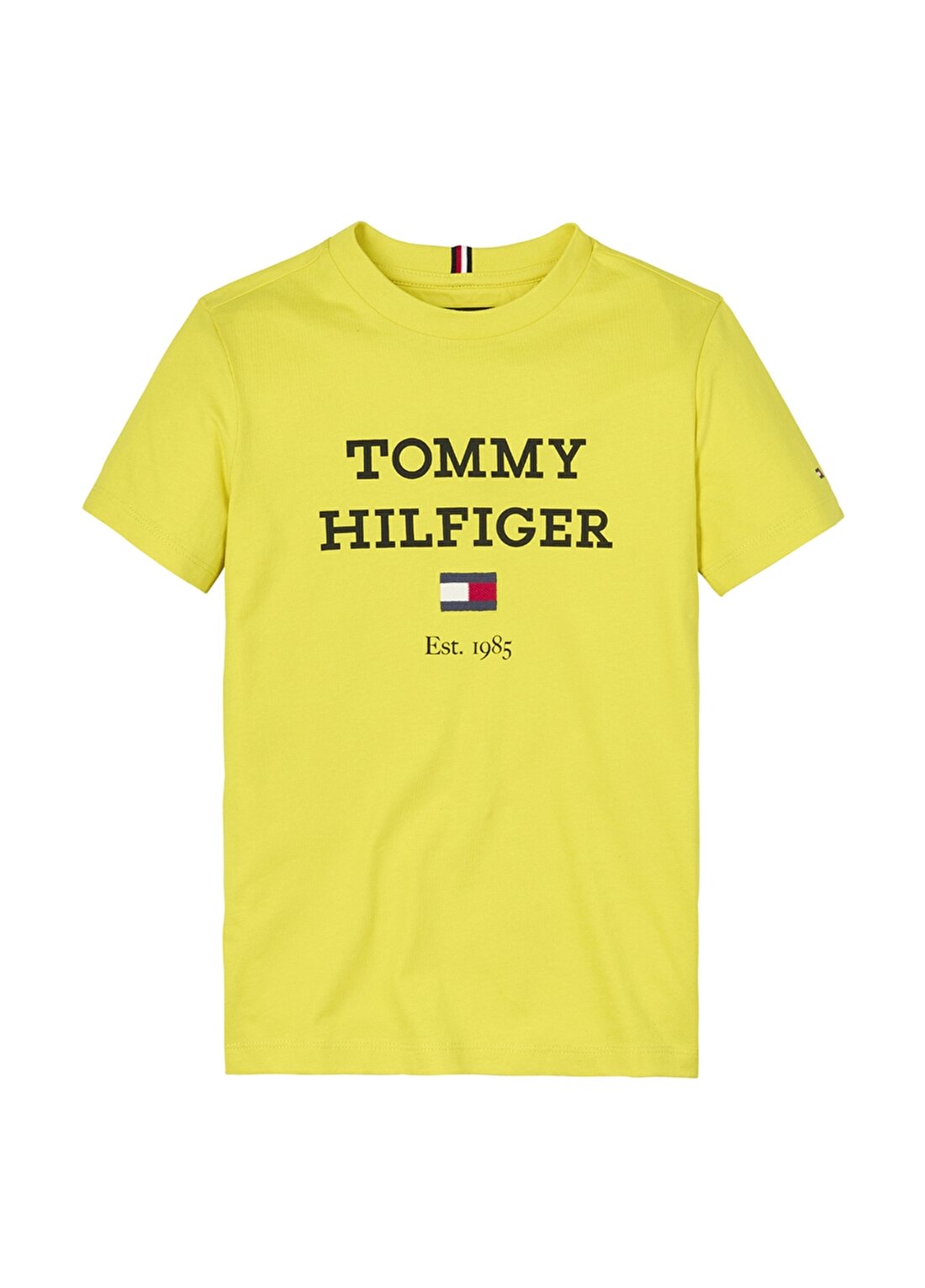 Tommy Hilfiger Baskılı Sarı Erkek T-Shirt TH LOGO TEE S/S