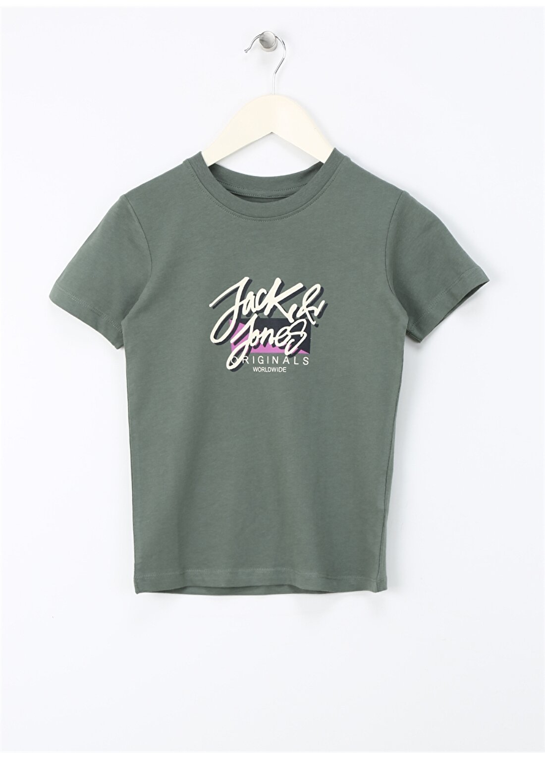 Jack & Jones Baskılı Koyu Yeşil Erkek T-Shirt JORTAMPA FASTRUNNER1 TEE SS CREWNEC