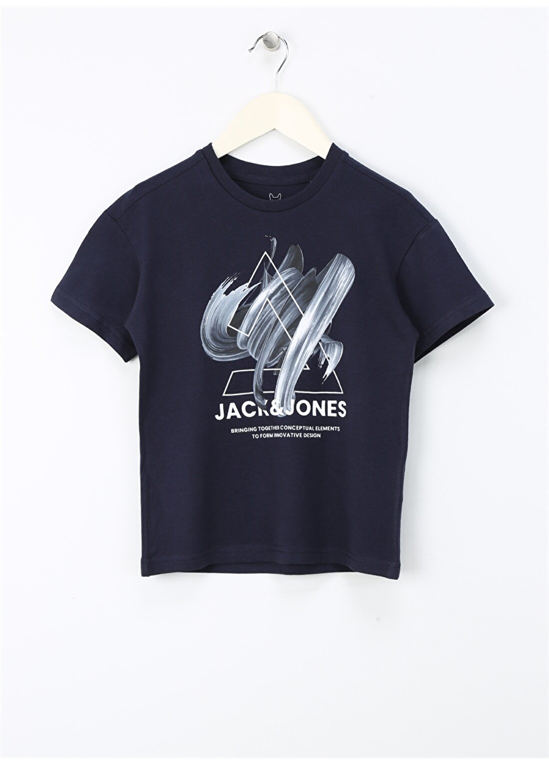 Jack & Jones Baskılı Lacivert Erkek Çocuk T-Shirt JCOTINT TEE SS CREW NECK JNR