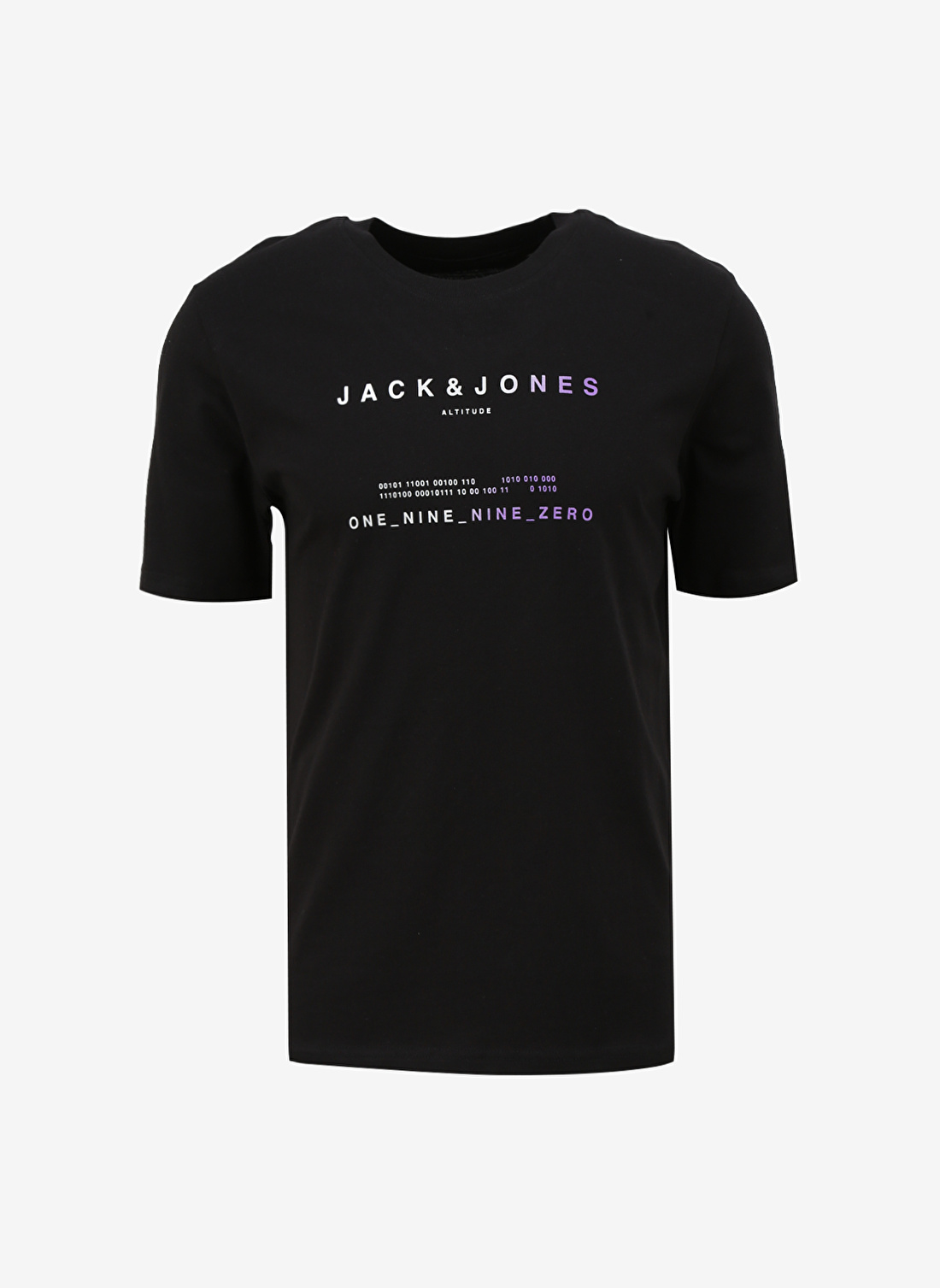 Jack & Jones Yuvarlak Yaka Siyah Erkek T-Shirt JCORIOT TEE SS CREW NECK FST