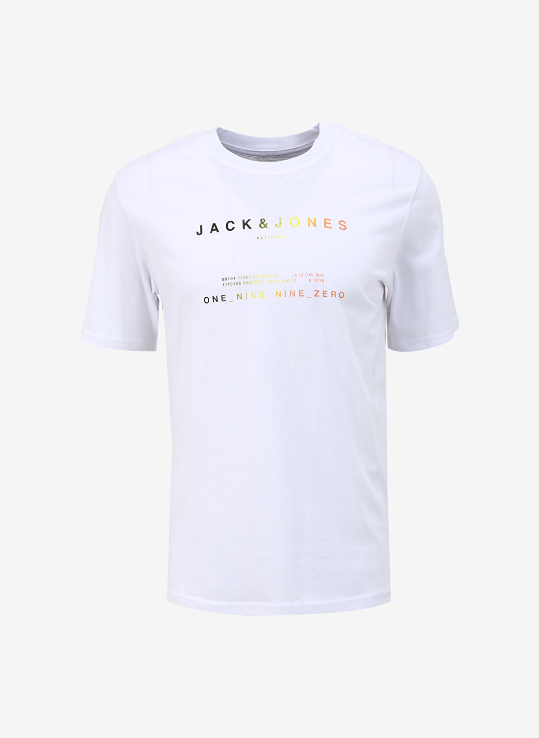 Jack & Jones Yuvarlak Yaka Beyaz Erkek T-Shirt JCORIOT TEE SS CREW NECK FST