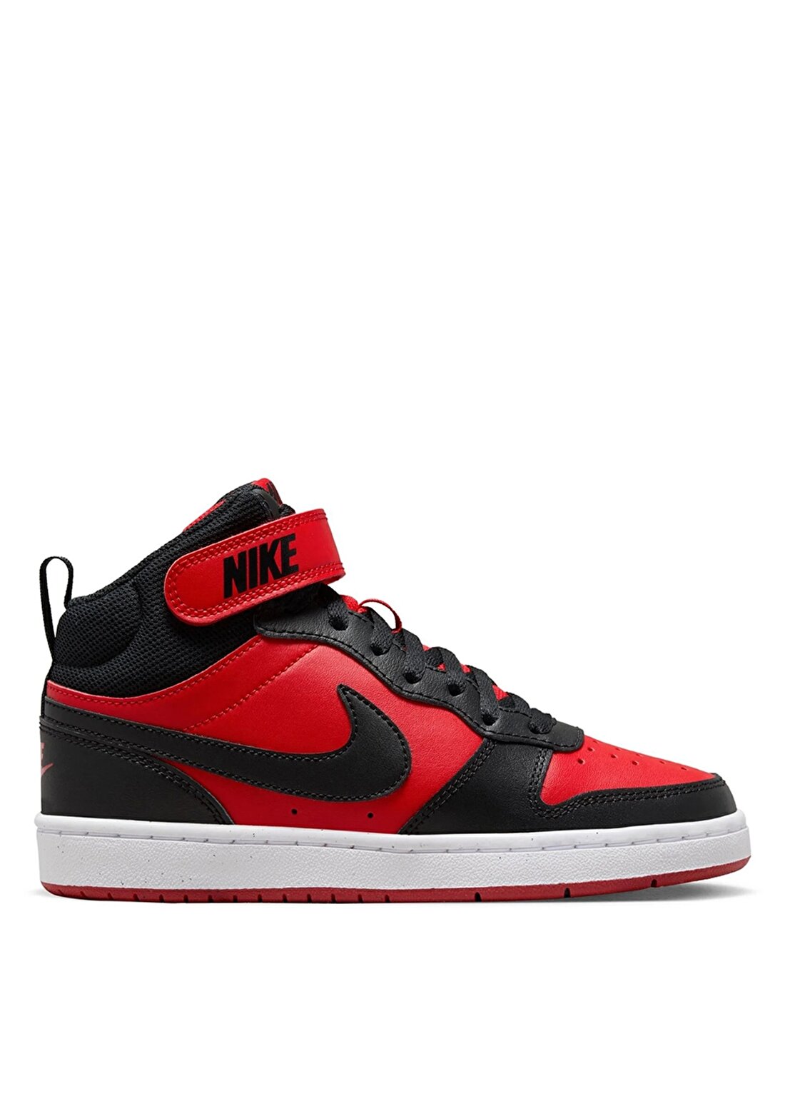 Nike Siyah - Kırmızı Erkek Çocuk Yürüyüş Ayakkabısı CD7782-602-COURT BOROUGH MID 2 (GS)