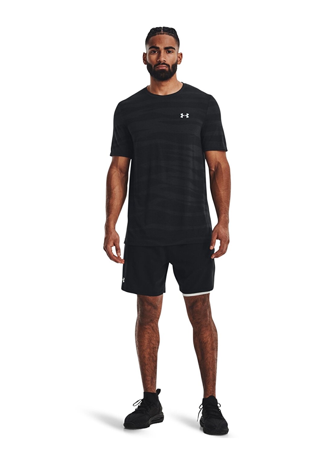 Under Armour Siyah Slim Fit Şort 1373764-001 Vanish Woven 2In1 St