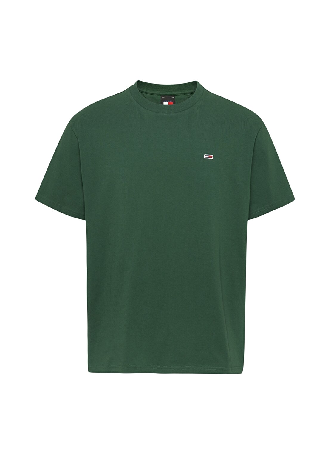 Tommy Jeans Düz Yeşil Erkek T-Shirt DM0DM09598L4L