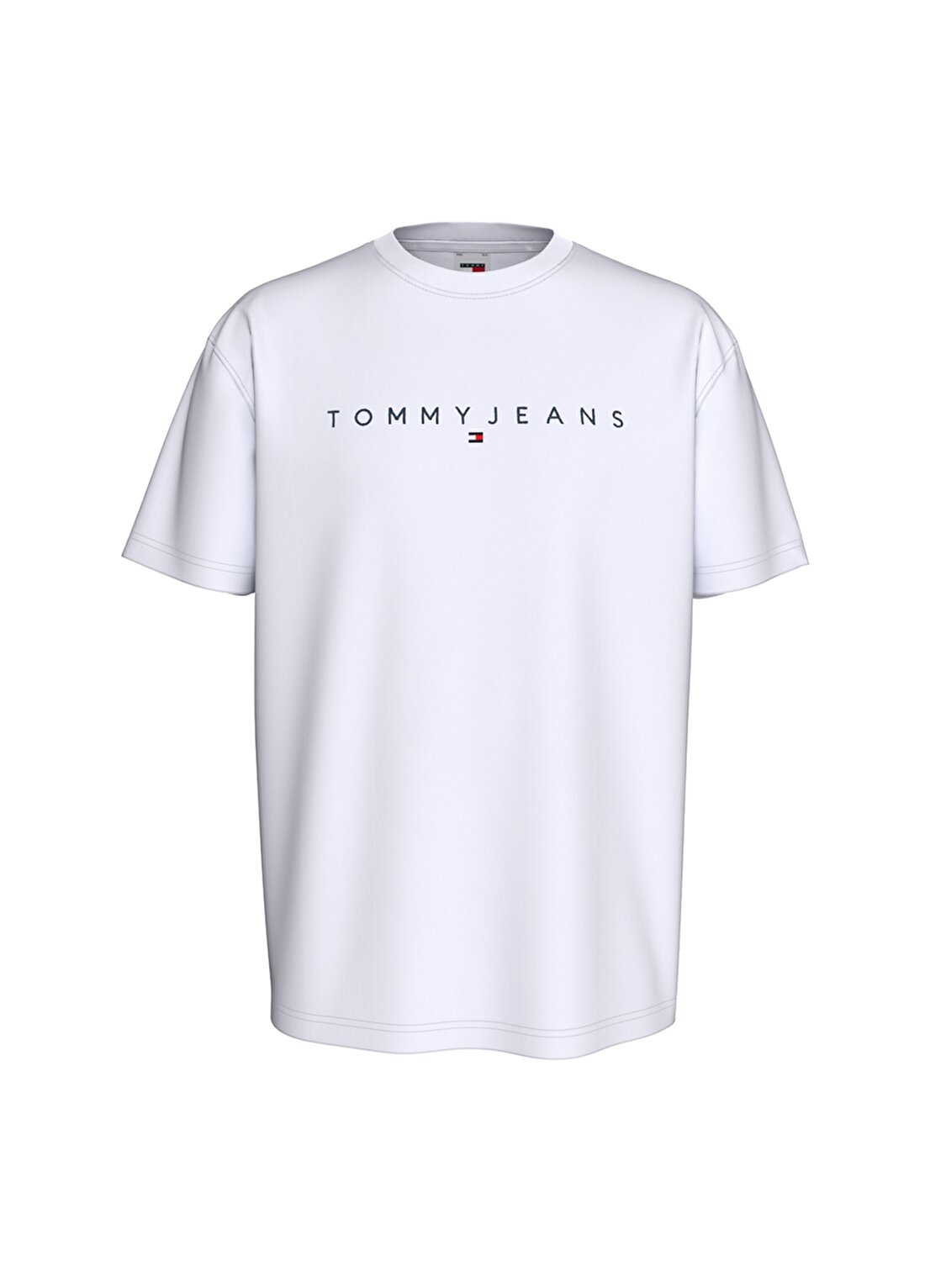 Tommy Jeans Düz Beyaz Erkek T-Shirt DM0DM17993YBR