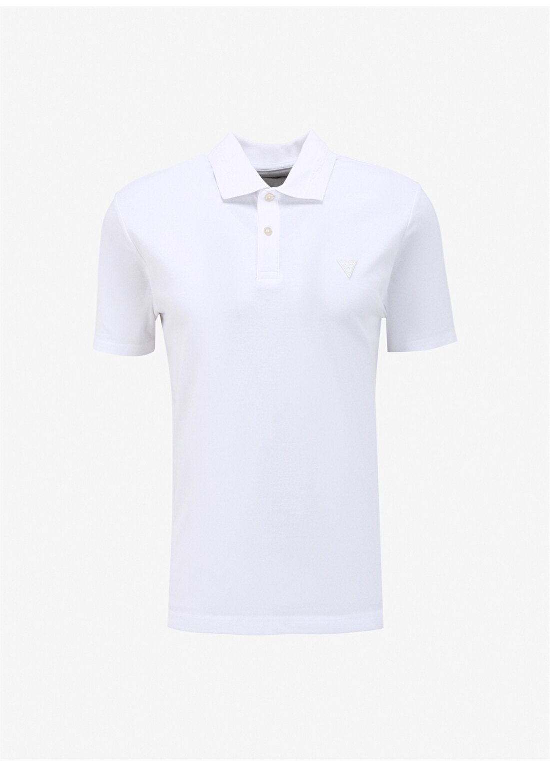 Guess Düz Beyaz Erkek Polo T-Shirt M4GP66KC701G011_NOLAN SS POLO - ORG