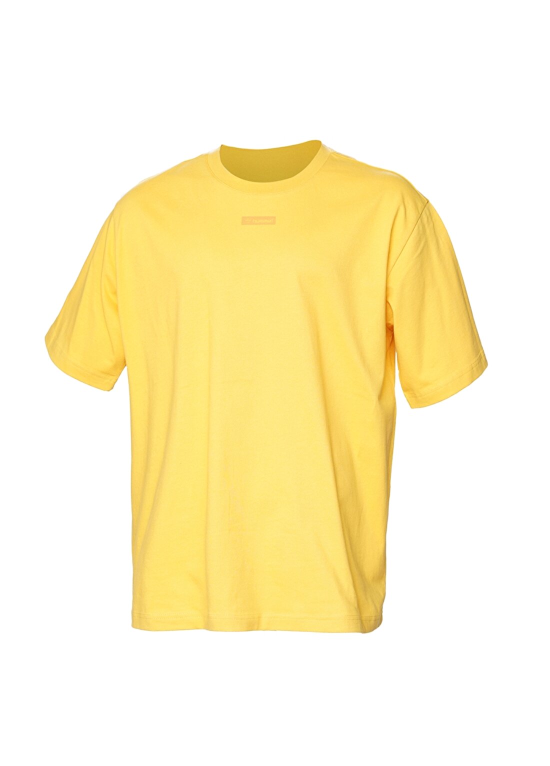 Hummel Sarı Bisiklet Yaka Oversized Erkek T-Shirt 911806-2523 HMLJAVON