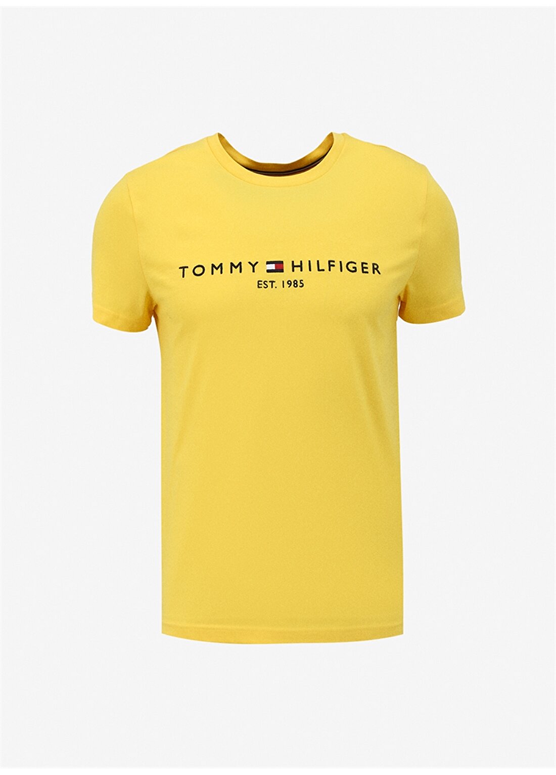 Tommy Hilfiger Bisiklet Yaka Sarı Erkek T-Shirt MW0MW11797