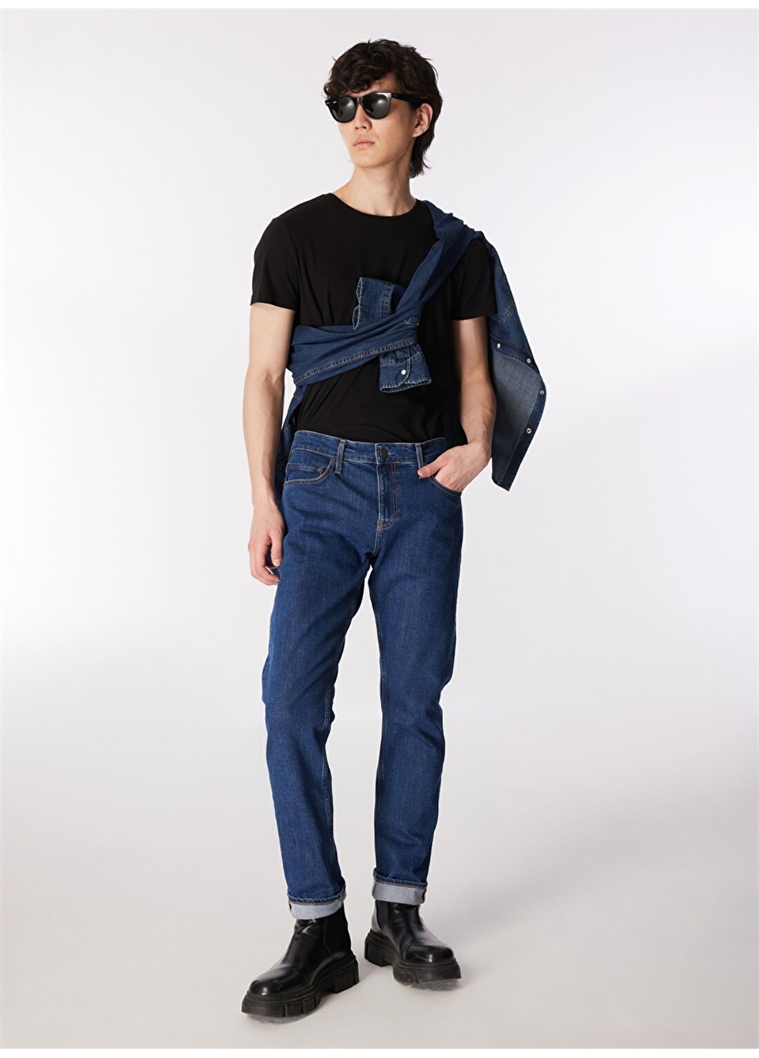 Calvin Klein Normal Bel Normal Paça Slim Fit Erkek Denim Pantolon K10K1123741BJ..