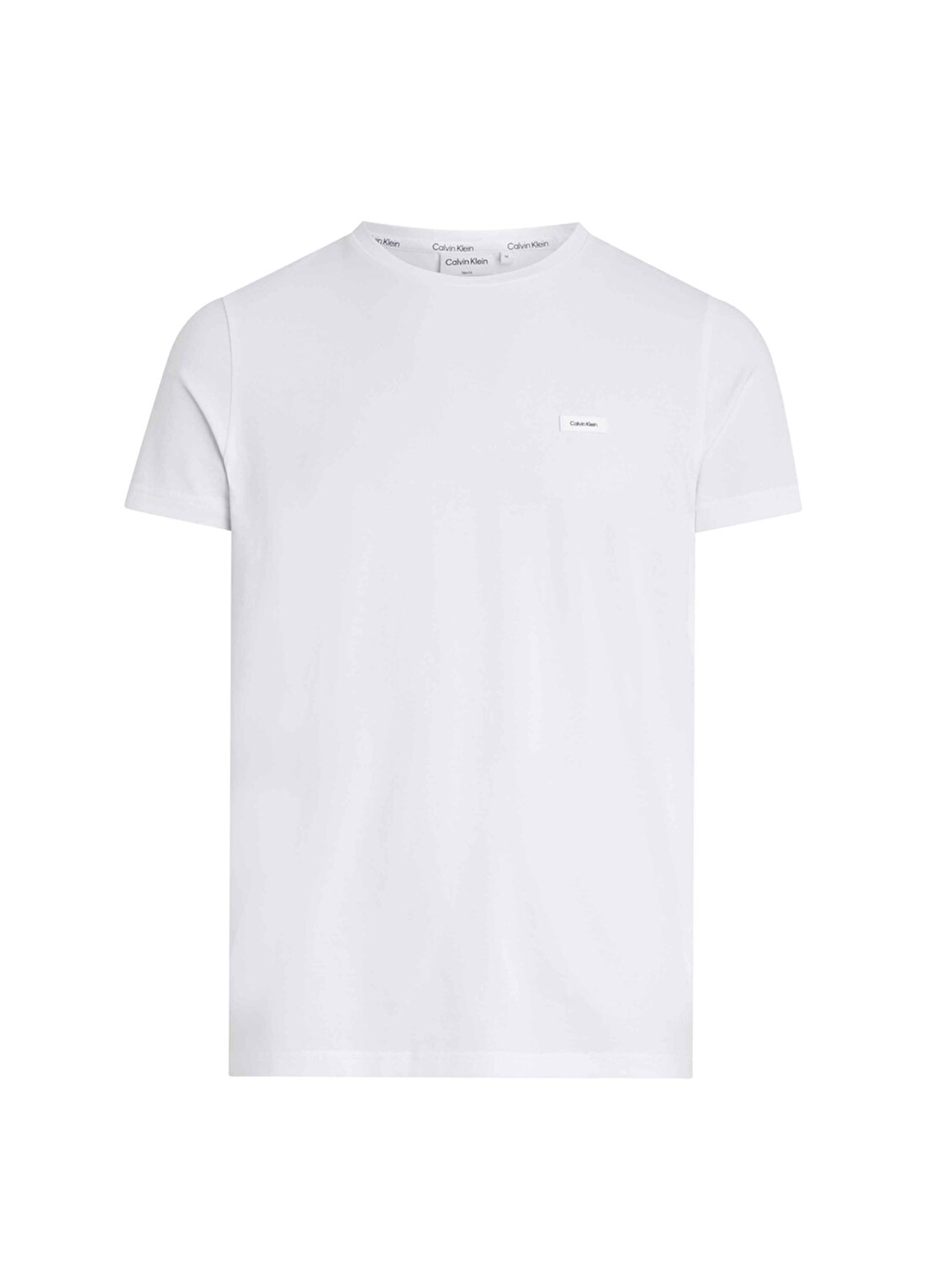 Calvin Klein Bisiklet Yaka Beyaz Erkek T-Shirt K10K112724YAF