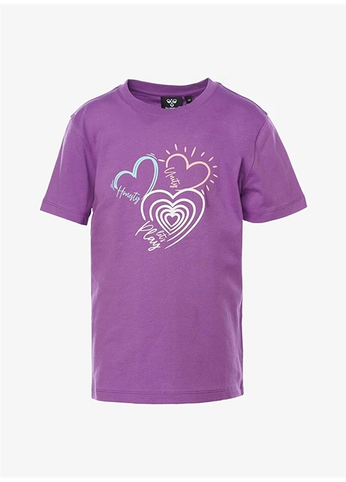 Hummel Baskılı Mor Kız Çocuk T-Shirt 911817-3639-HMLLUNA T-SHIRT S/S