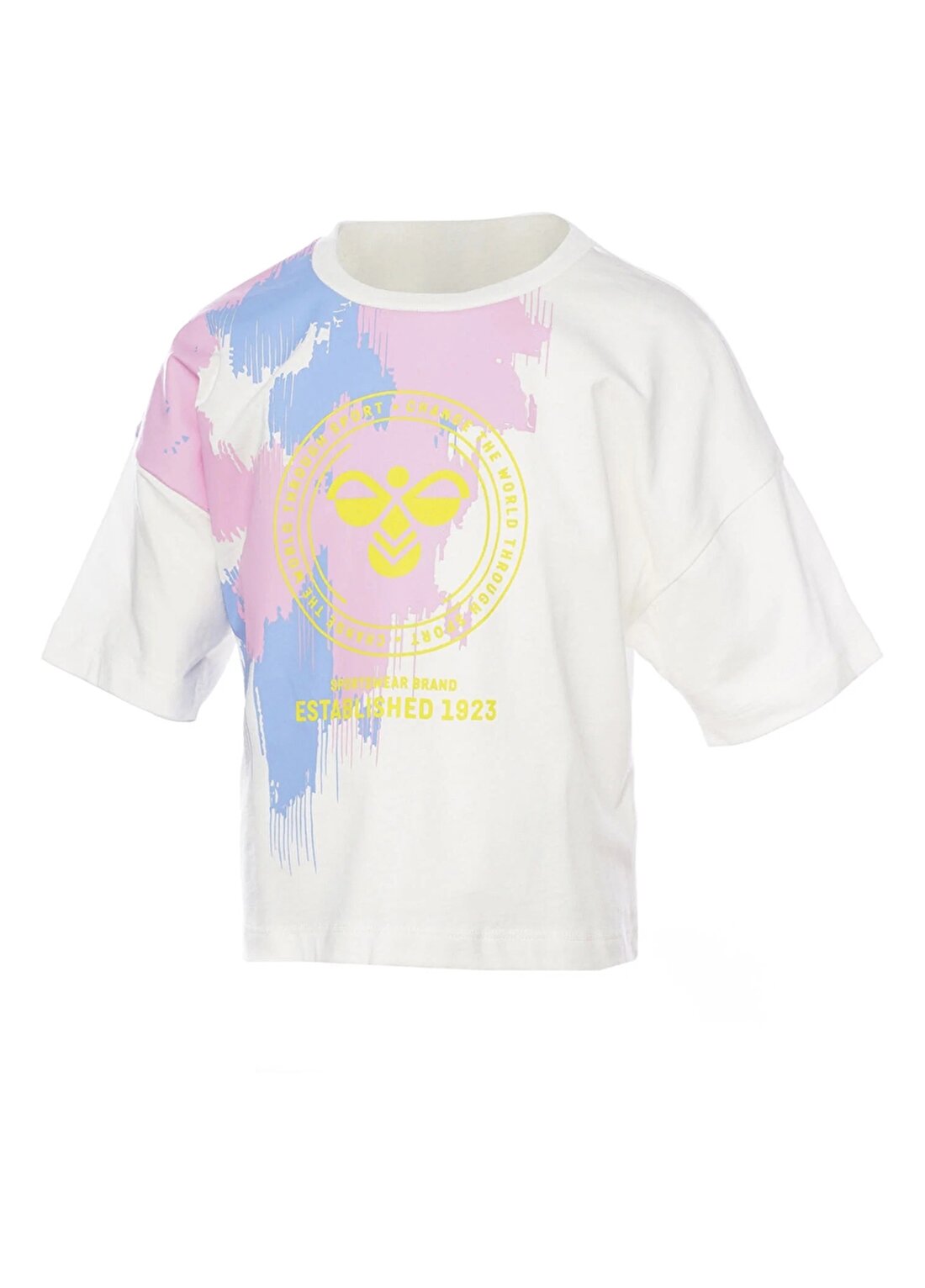 Hummel Desenli Beyaz Kız Çocuk T-Shirt 911827-9003-HMLMIN T-SHIRT S/S