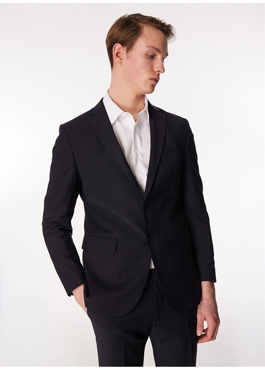 Brooks Brothers Normal Bel Slim Fit Lacivert Erkek Takım Elbise BBSS24MSU011