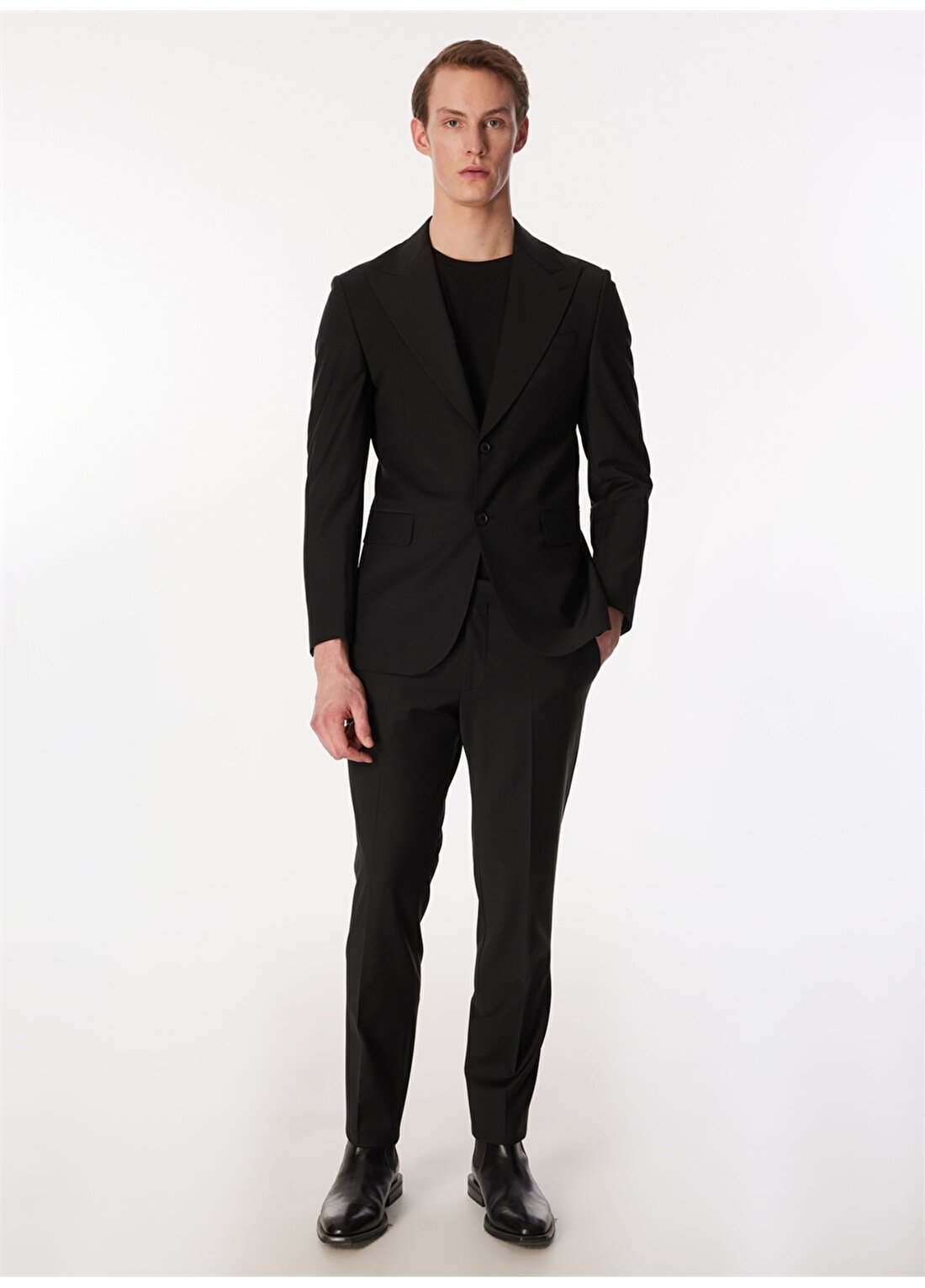 Brooks Brothers Normal Bel Slim Fit Siyah Erkek Takım Elbise BBSS24MSU013