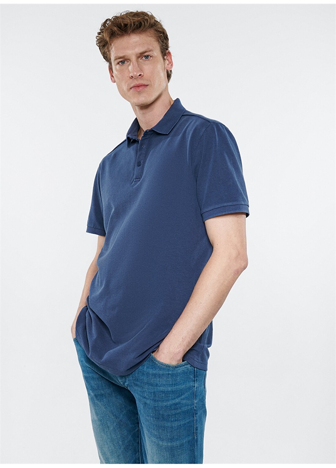 Mavi Lacivert Erkek Polo T-Shirt M0611326-84371_POLO TİŞÖRT