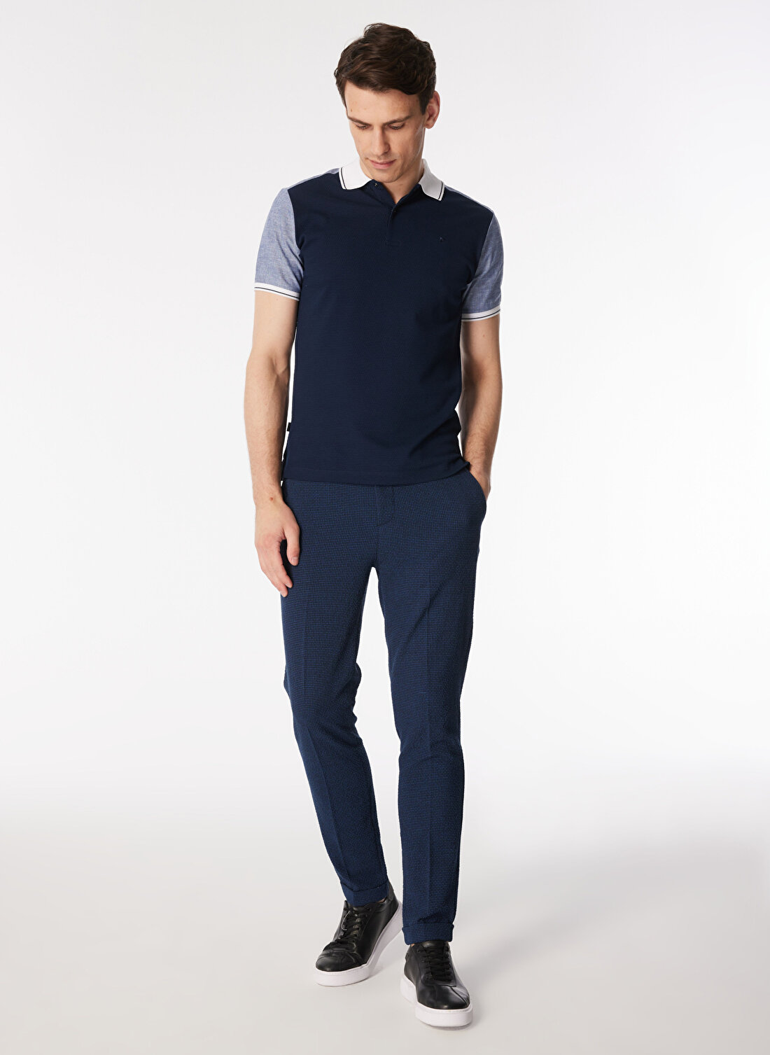 Network Normal Bel Düz Paça Slim Fit Lacivert Erkek Pantolon 1090638