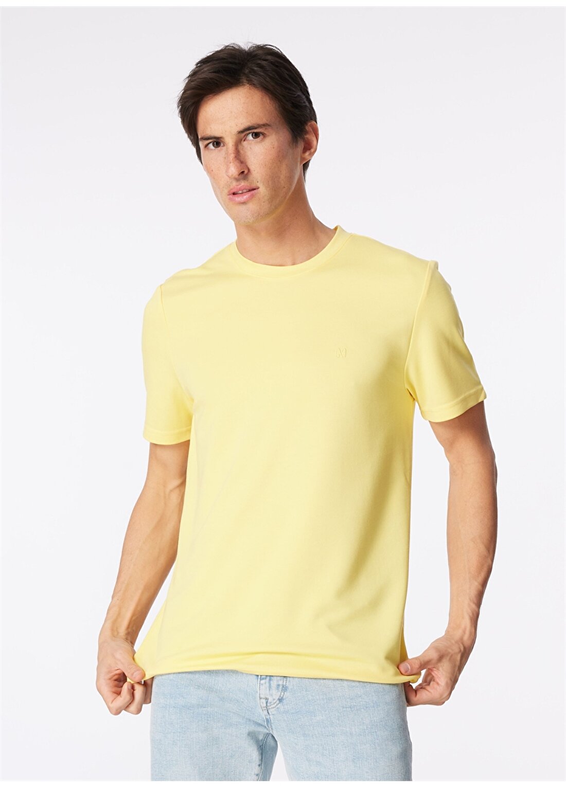 Network Bisiklet Yaka Sarı Erkek T-Shirt 1091144