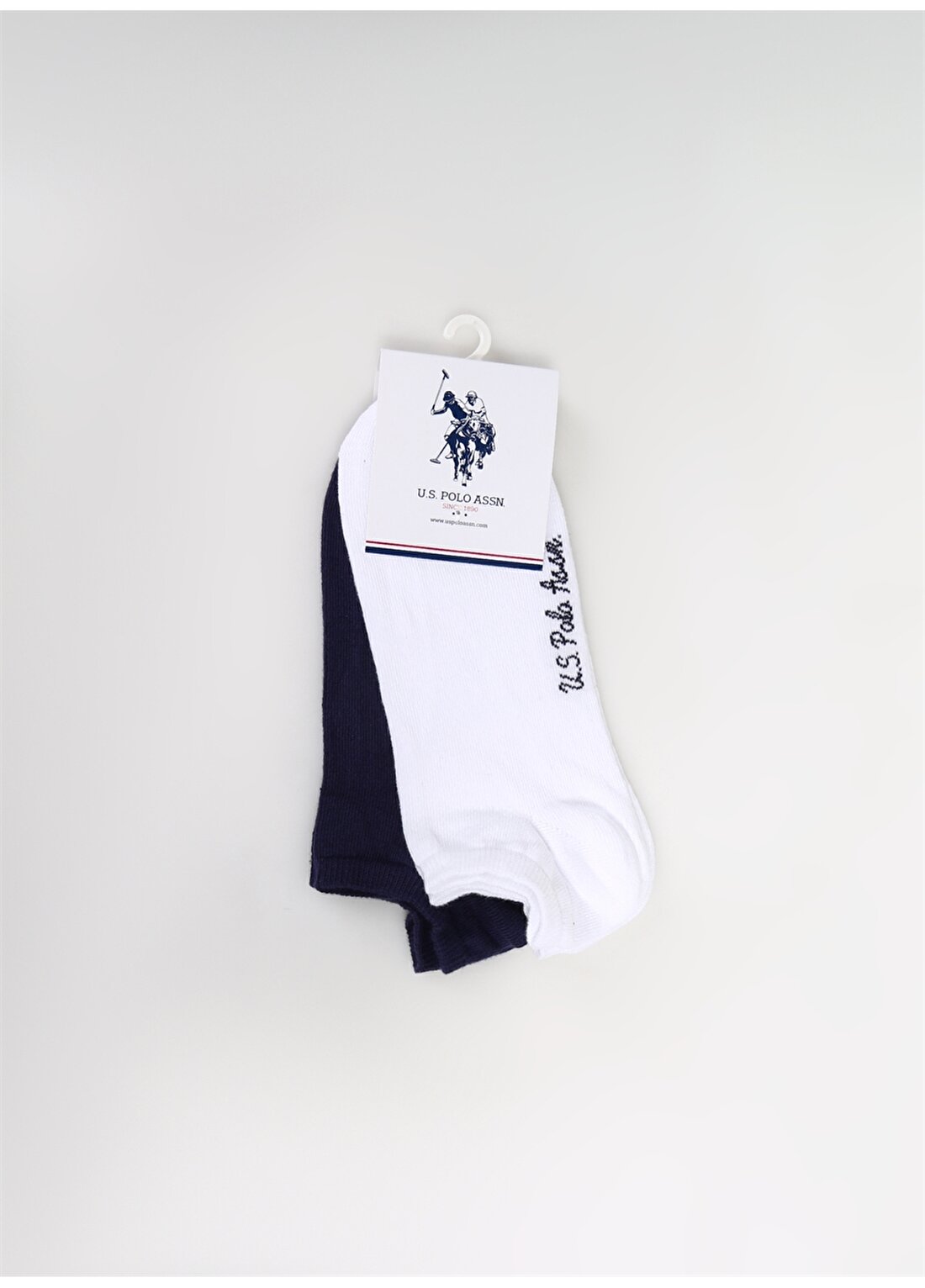 U.S. Polo Assn. Beyaz Kadın Patik Çorap CORAIY24- 2'Lİ