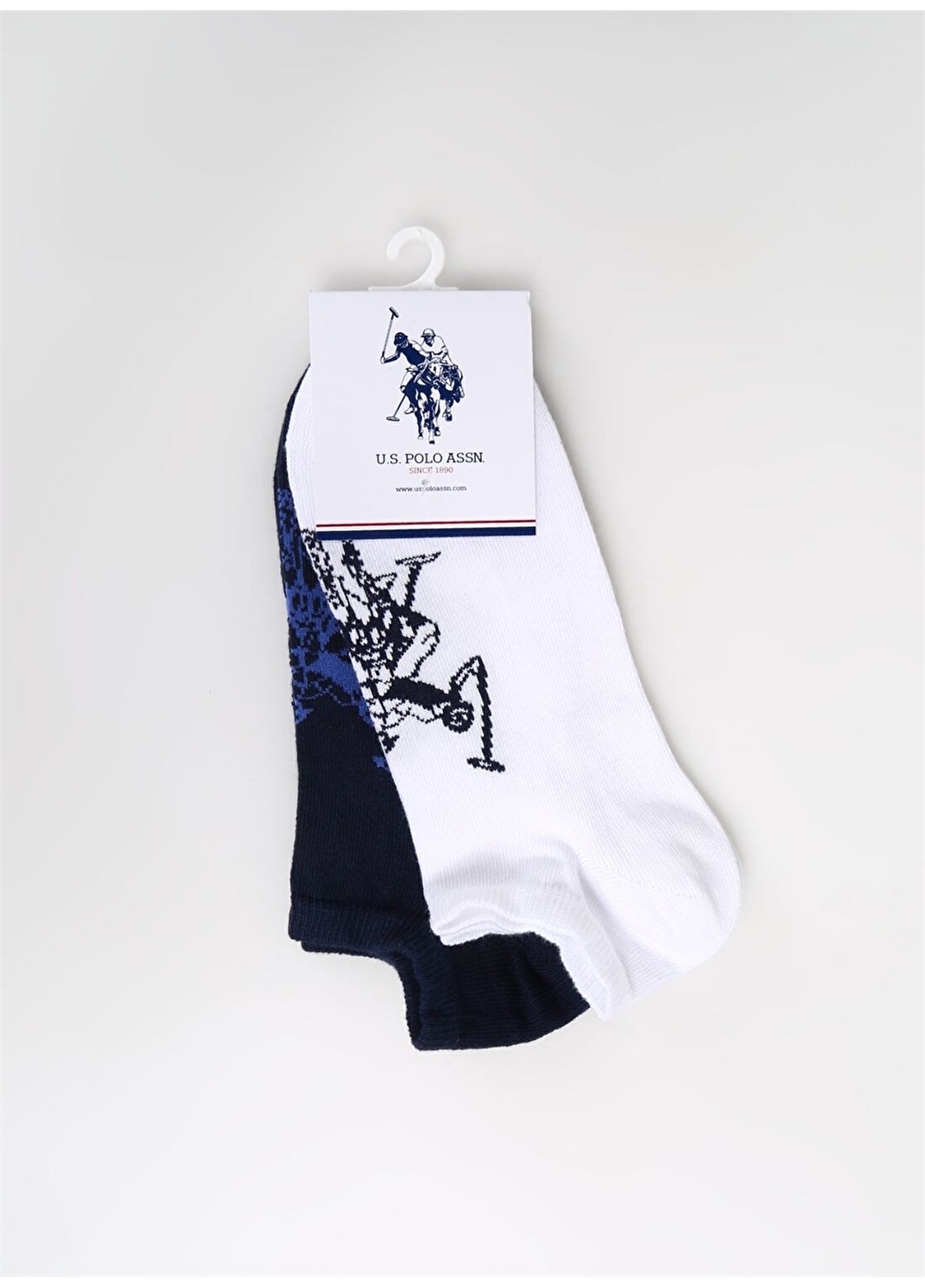 U.S. Polo Assn. Beyaz Kadın Patik Çorap LEKAIY24 -2'Lİ