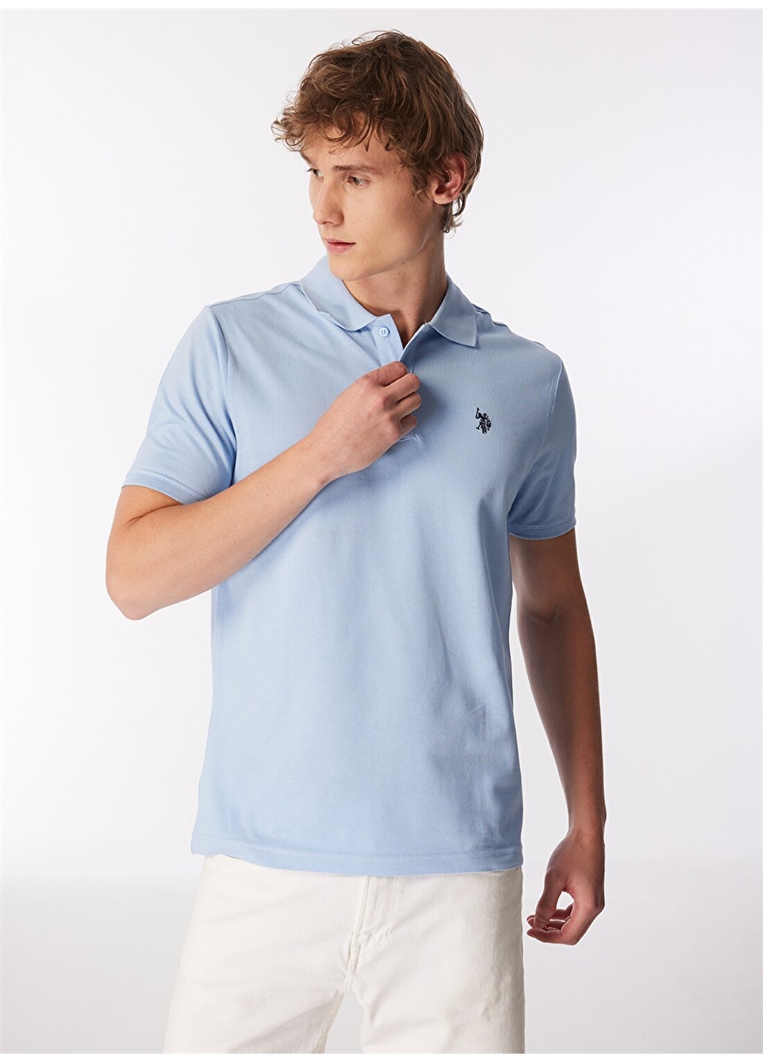 U.S. Polo Assn. Açık Mavi Erkek Slim Fit T-Shirt GTP04IY024