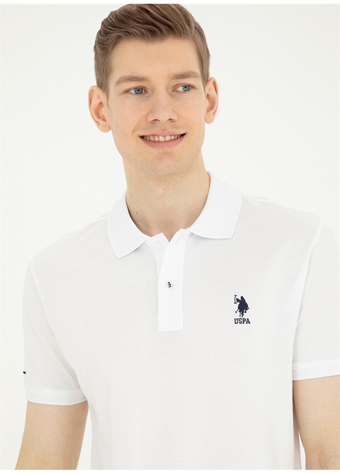 U.S. Polo Assn. Beyaz Erkek Slim Fit T-Shirt TP04IY024