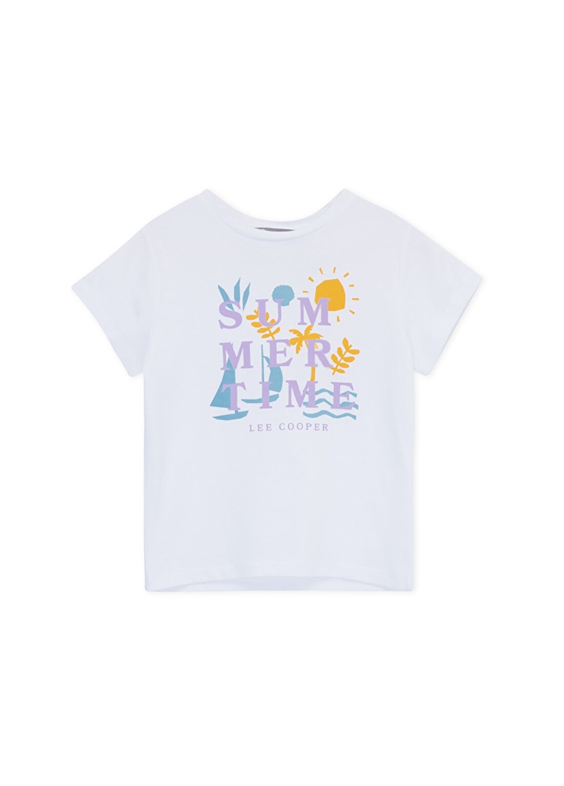 Lee Cooper Baskılı Beyaz Kız Çocuk T-Shirt 242 LCG 242001 SUMSE BEYAZ