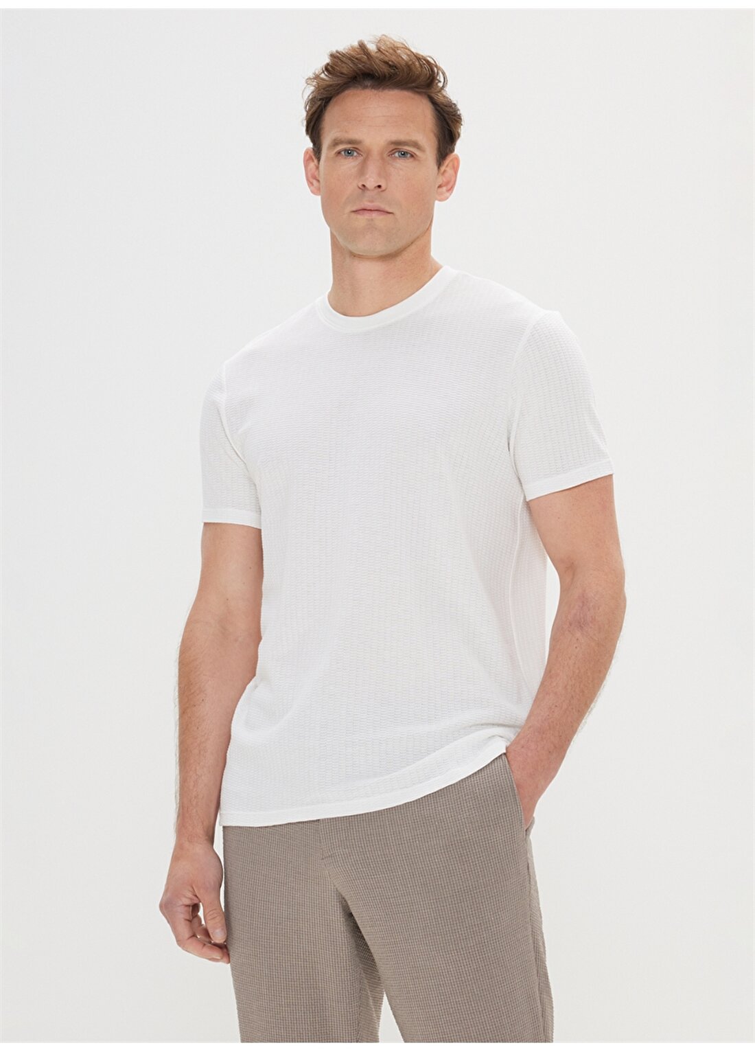 Altınyıldız Classics Beyaz Erkek T-Shirt 4A4824200021