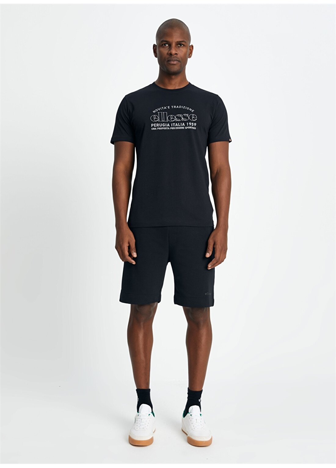 Ellesse Siyah Erkek Bisiklet Yaka T-Shirt EM181-BK