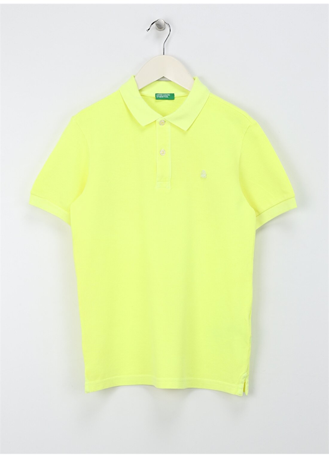 Benetton Neon Sarı Erkek Polo T-Shirt 3089C300R