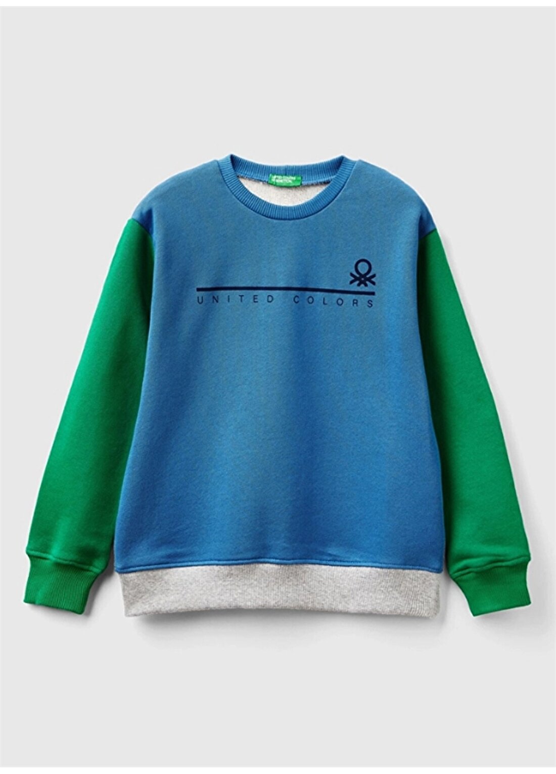 Benetton Erkek Çocuk Mavi Sweatshırt 3J68C10H1