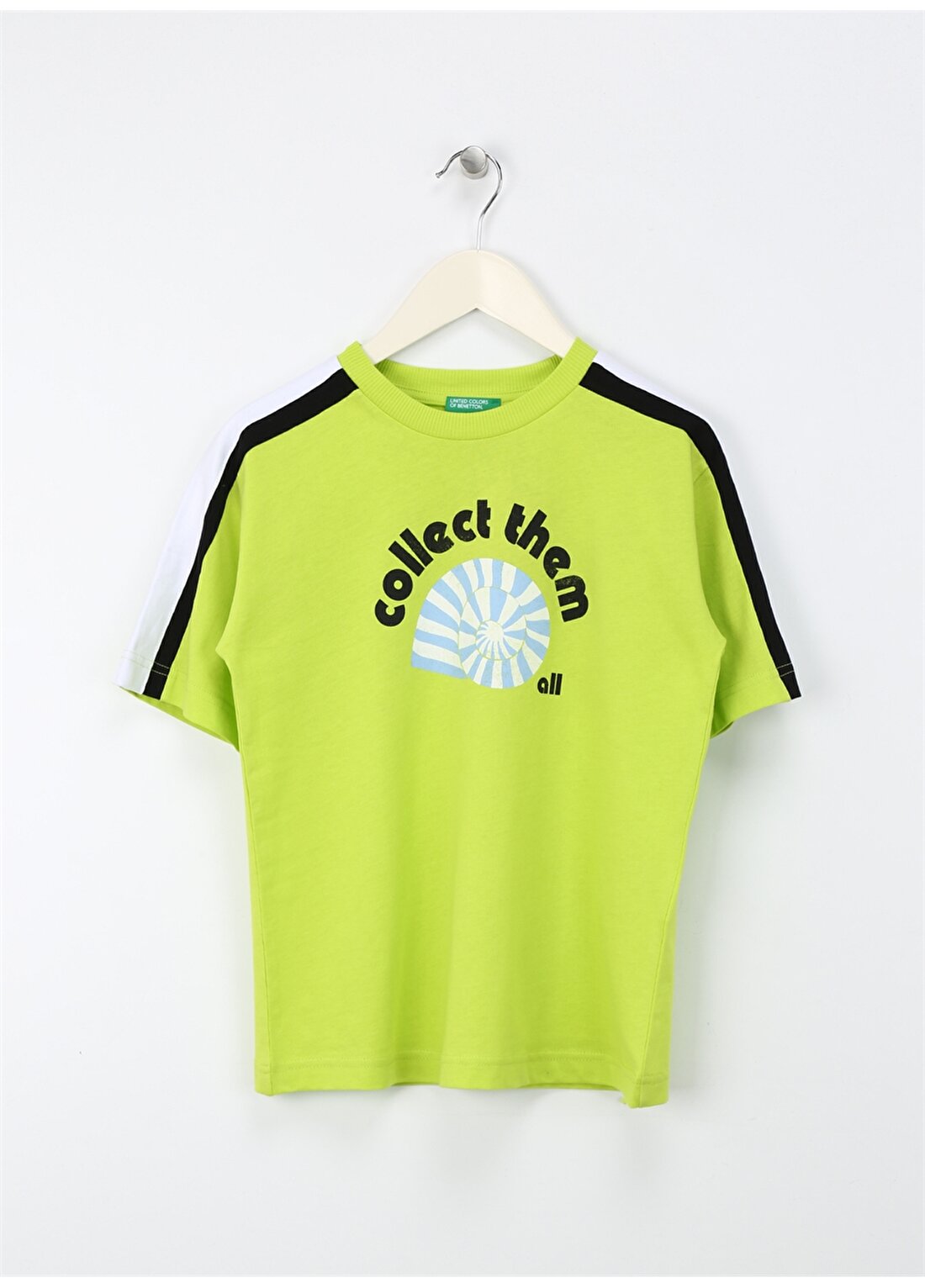 Benetton Neon Yeşil Erkek Çocuk T-Shirt 3I1XC10J0