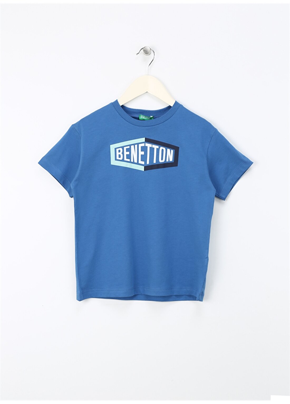 Benetton Mavi Erkek T-Shirt 3I1XC10IL