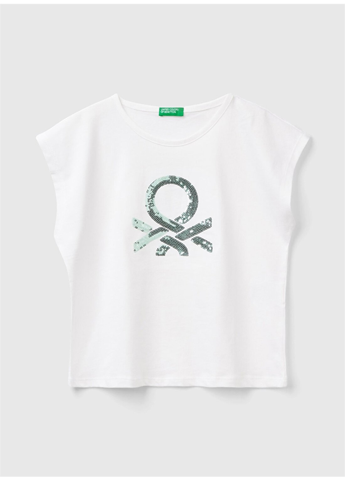 Benetton Beyaz Kız Çocuk T-Shirt 3I1XC10J8